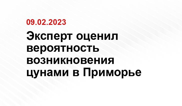 Эксперт оценил вероятность возникновения цунами в Приморье